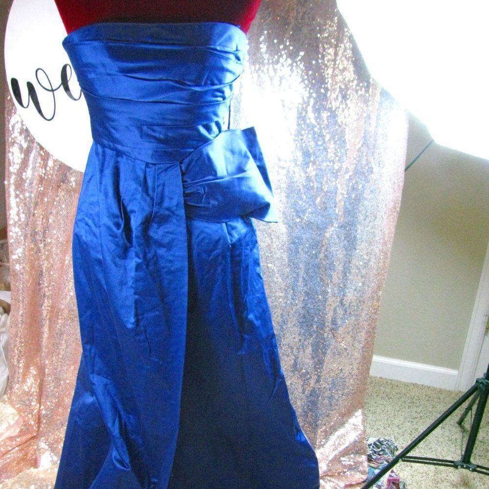 NWT BCBG MaxAzria blue Maxi Romantic gown y2k evening dress 4 - Picture 4 of 13